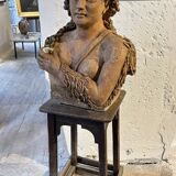 Terracotta bust of a woman, late 19th century