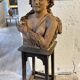 Buste de femme en terre cuite fin 19e