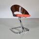 Set of 4 Italian dining chairs in plexiglass from the Spage era, 1970.