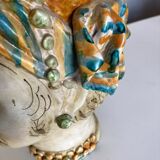 Vase céramique italienne Caltagirone Sicile 1960