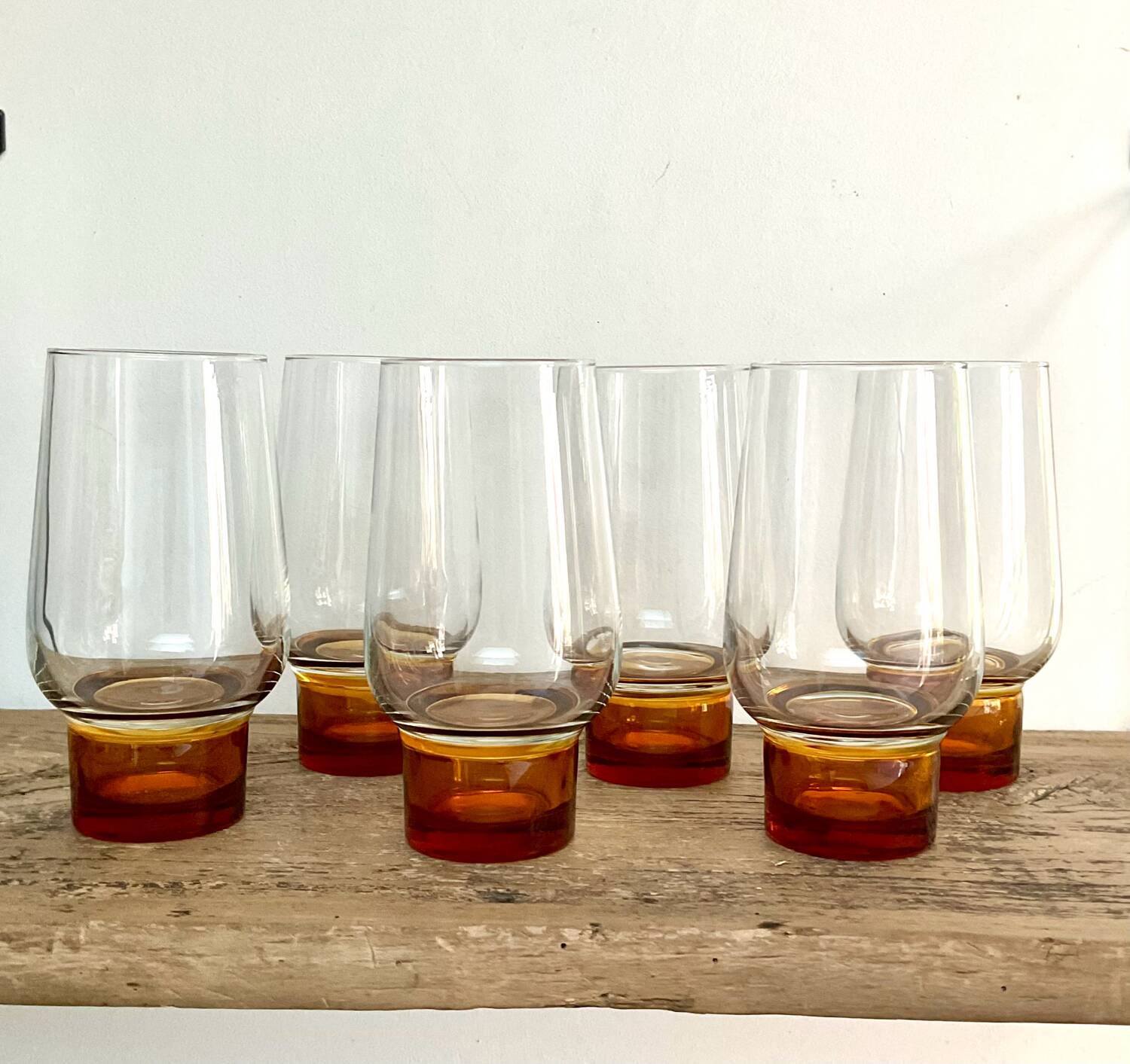 6 vintage luminarc glasses