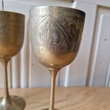 Set of 4 Calisse Brass Glasses