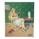 "The Love Novel", oil on canvas signed M. Toyer