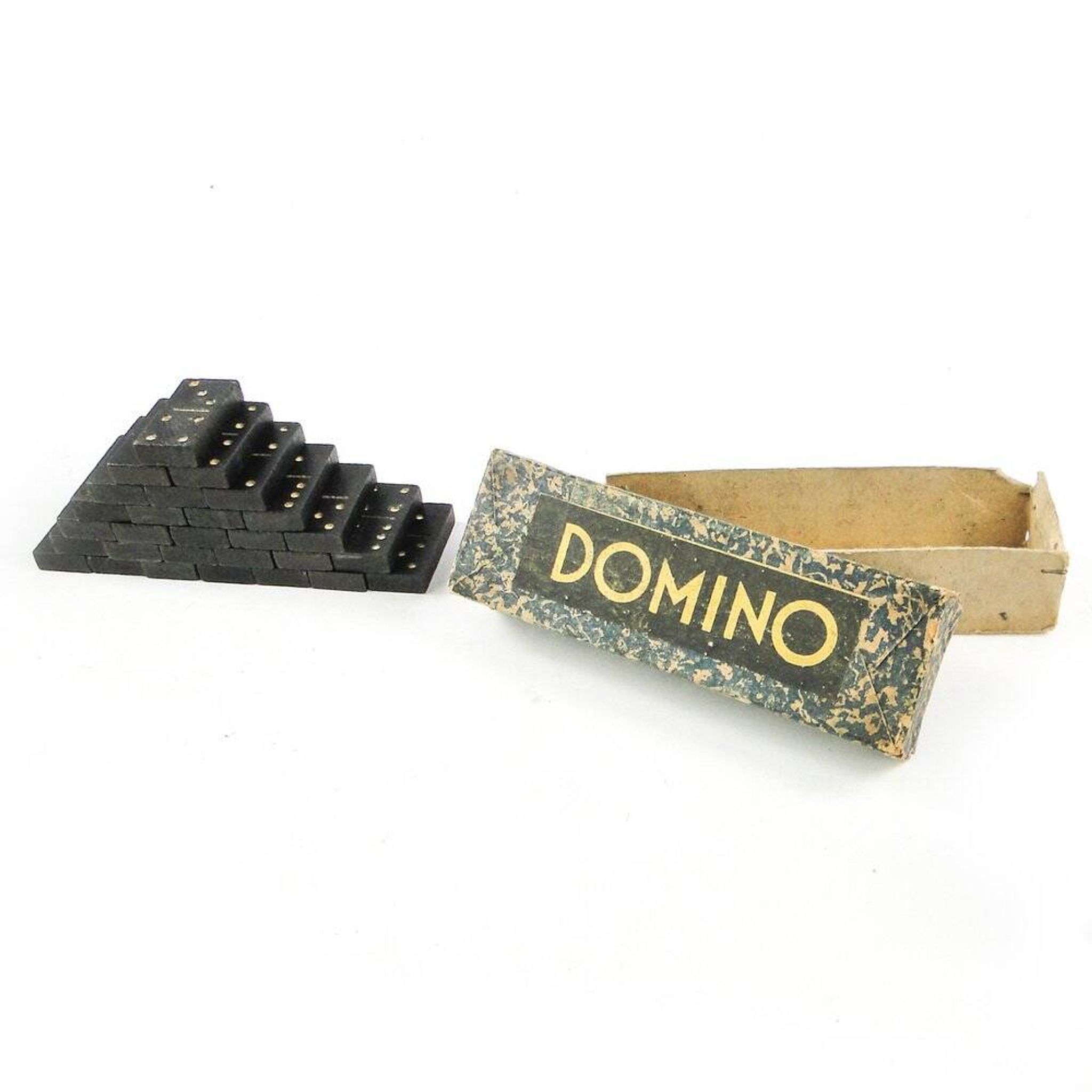 Jeu de dominos postmoderne, Pologne, années 1970, ensemble de 28.
