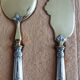 Ice cutlery with silver-plated handles