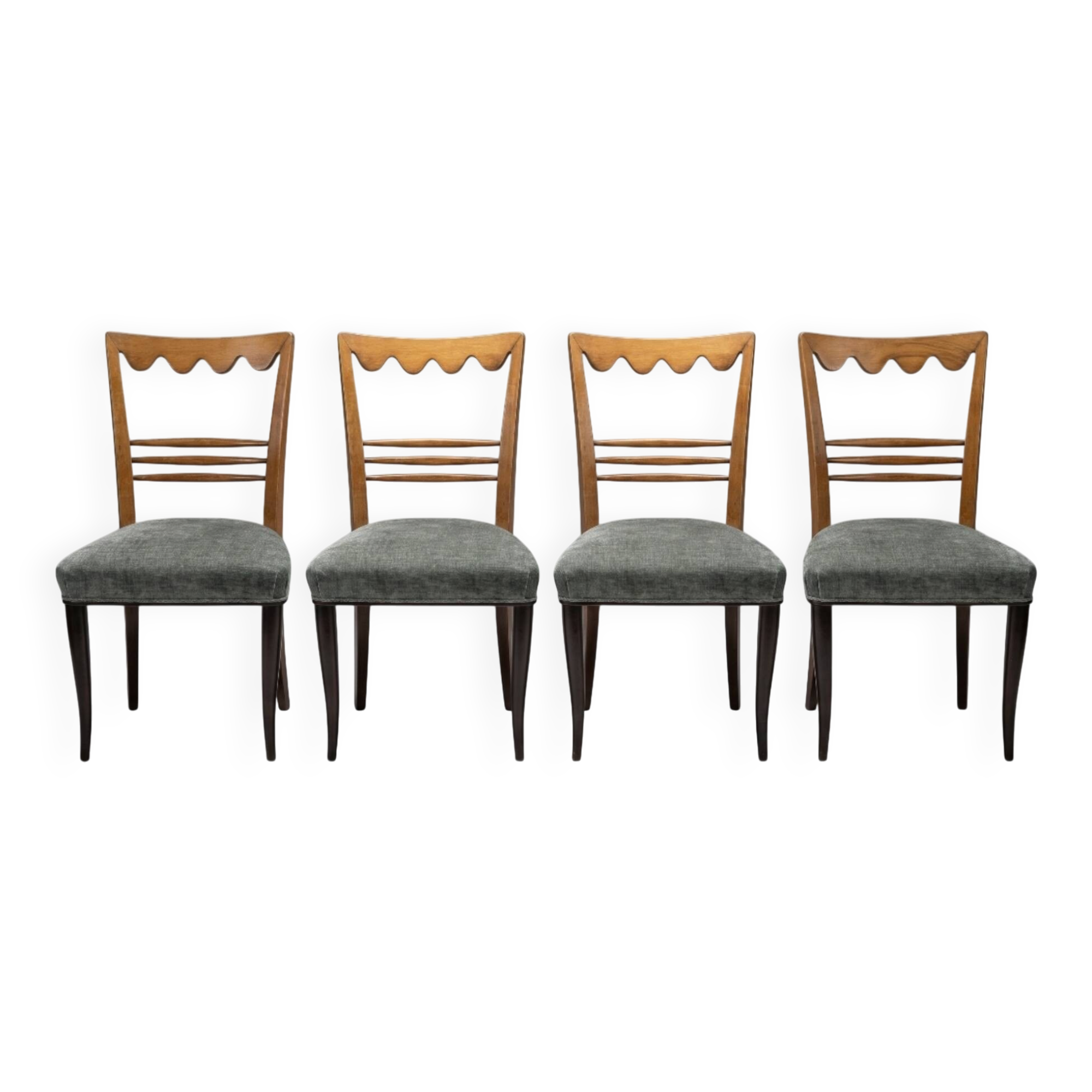 Paolo Buffa attrib set 4er chairs 40:
