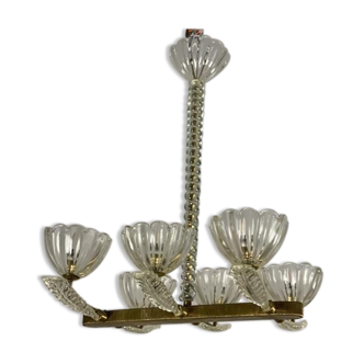 Venetian chandelier by Seguso six arms of light circa 1940