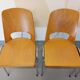 4 vintage stackable chairs model barrel Manhattan brand Baumann brand 70s