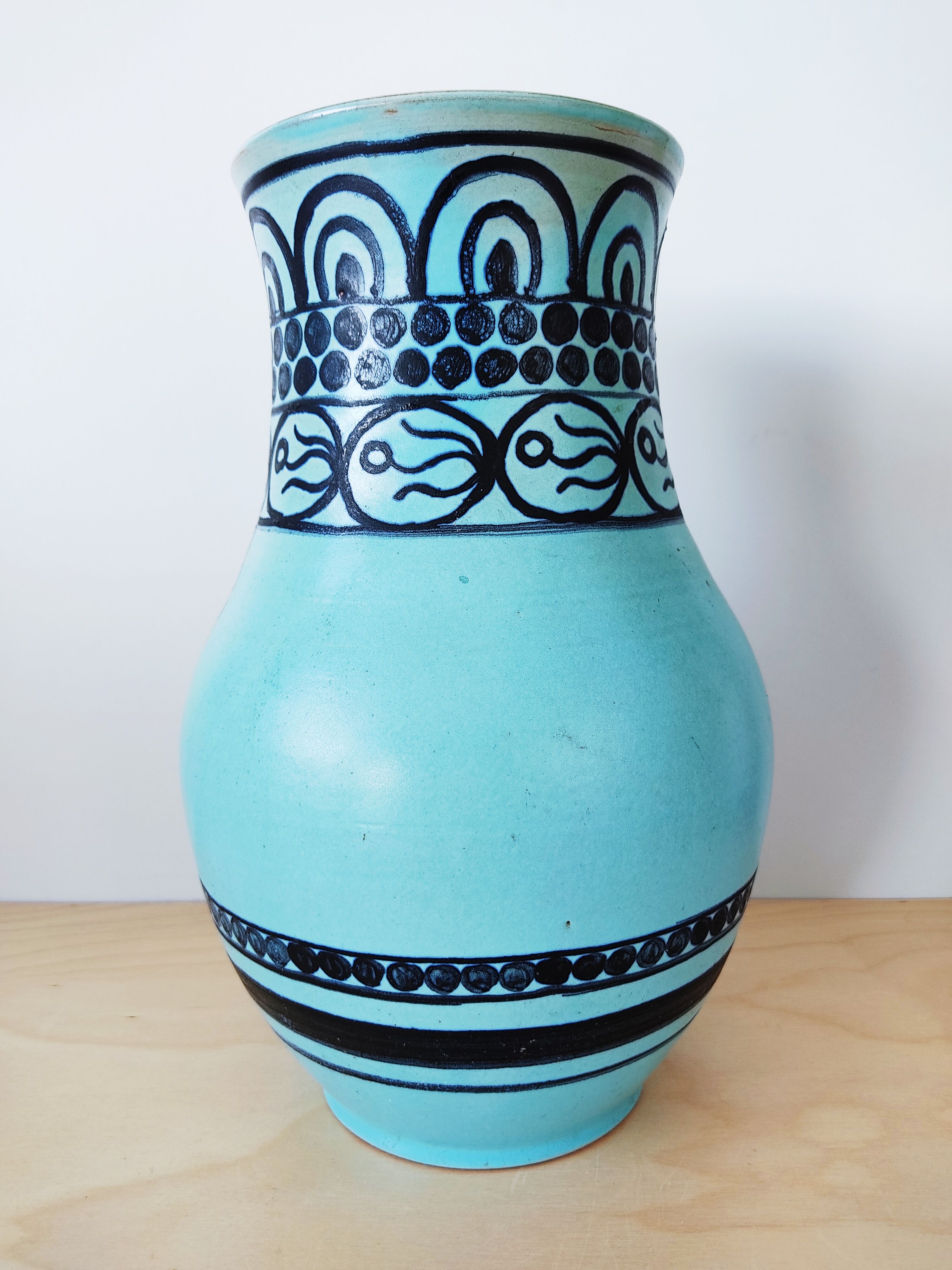 Vase Ernenwein Marmoutier Alsatian ceramic 1960