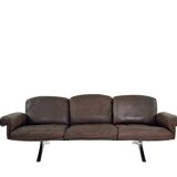 Vintage De Sede DS-31 three-seater sofa – brown leather design classic