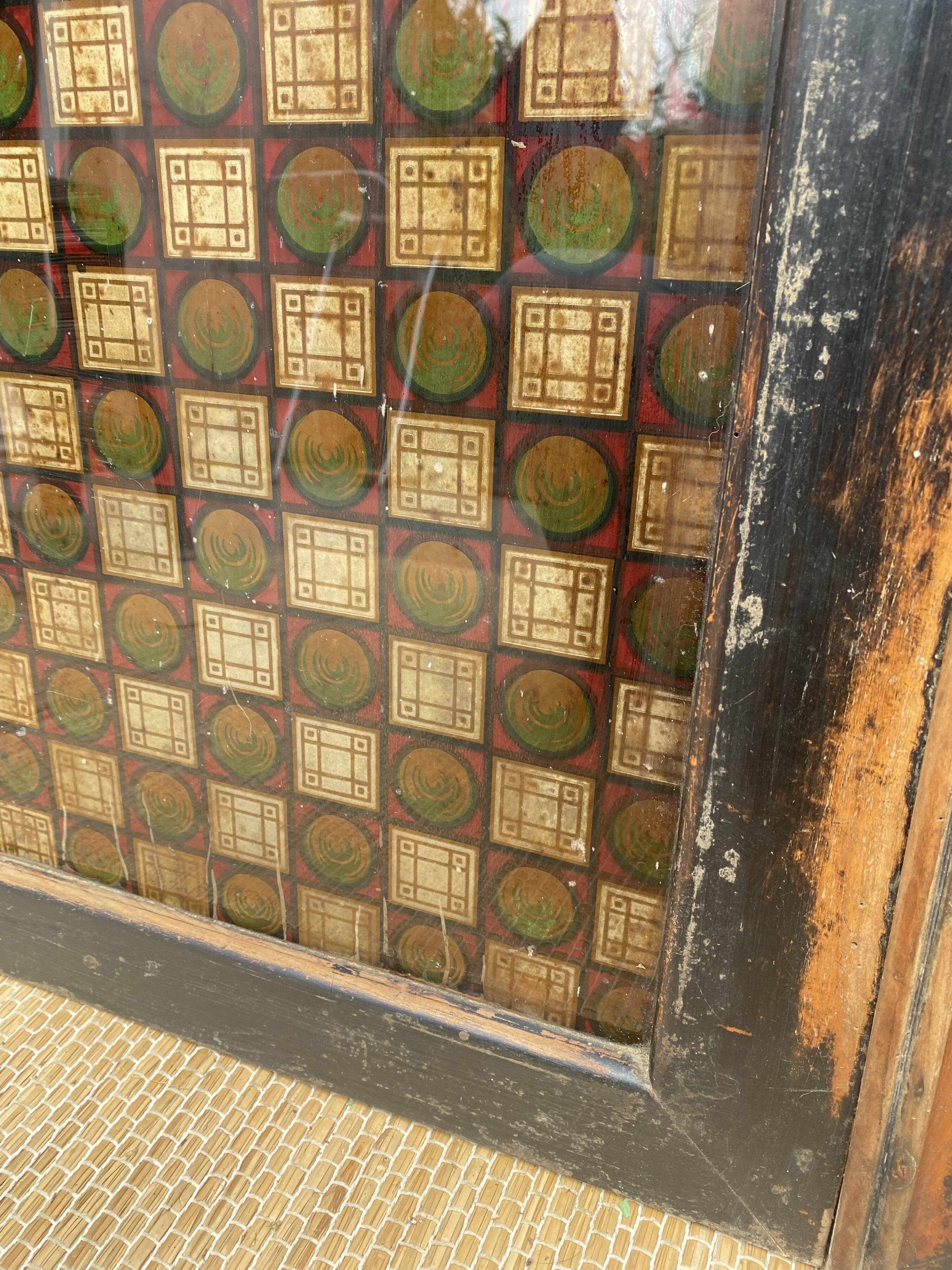 Double wood and glass closet doors