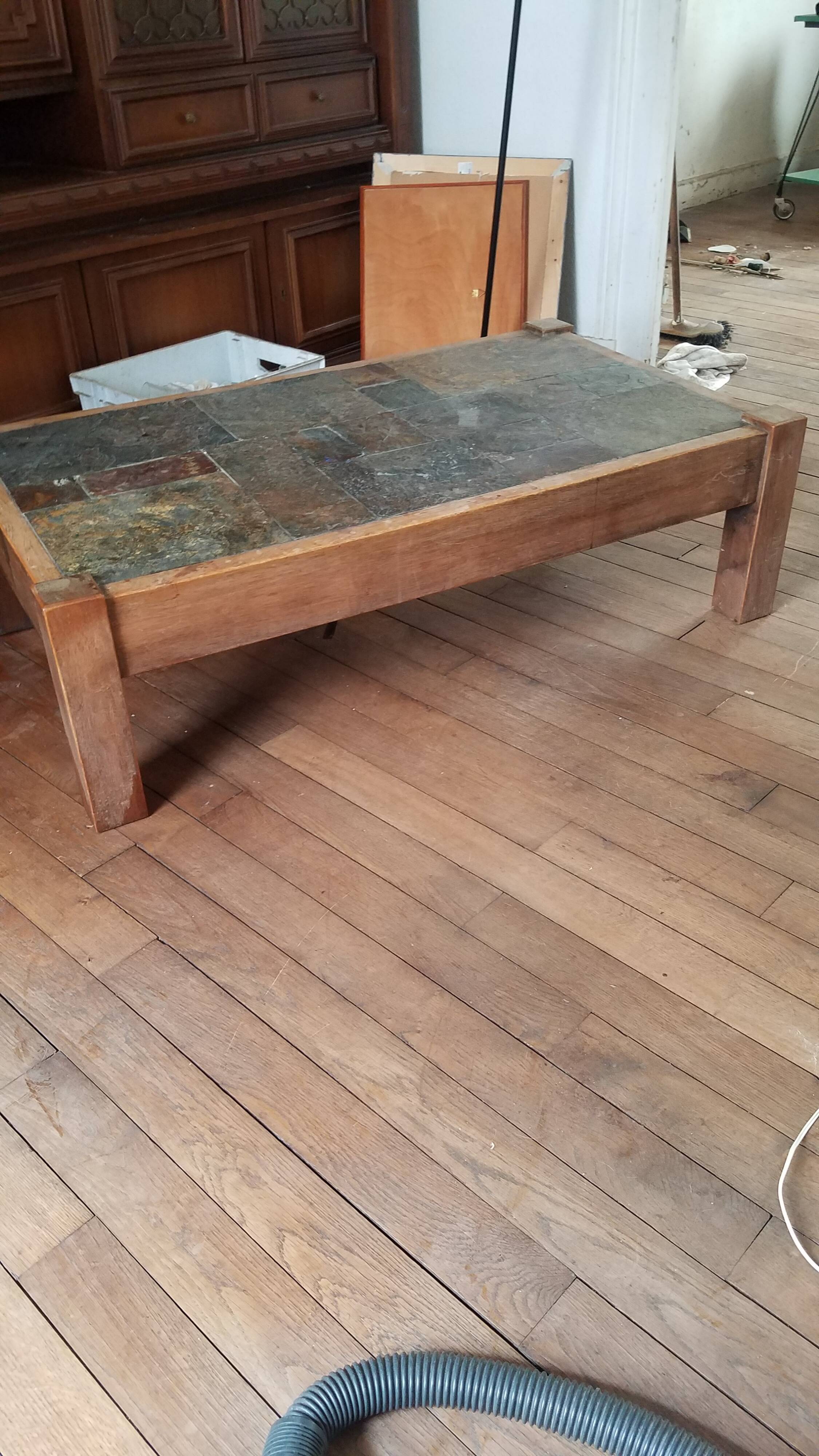 Slate coffee table