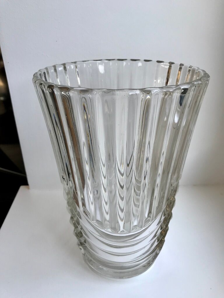 Art Deco crystal vase 40s
