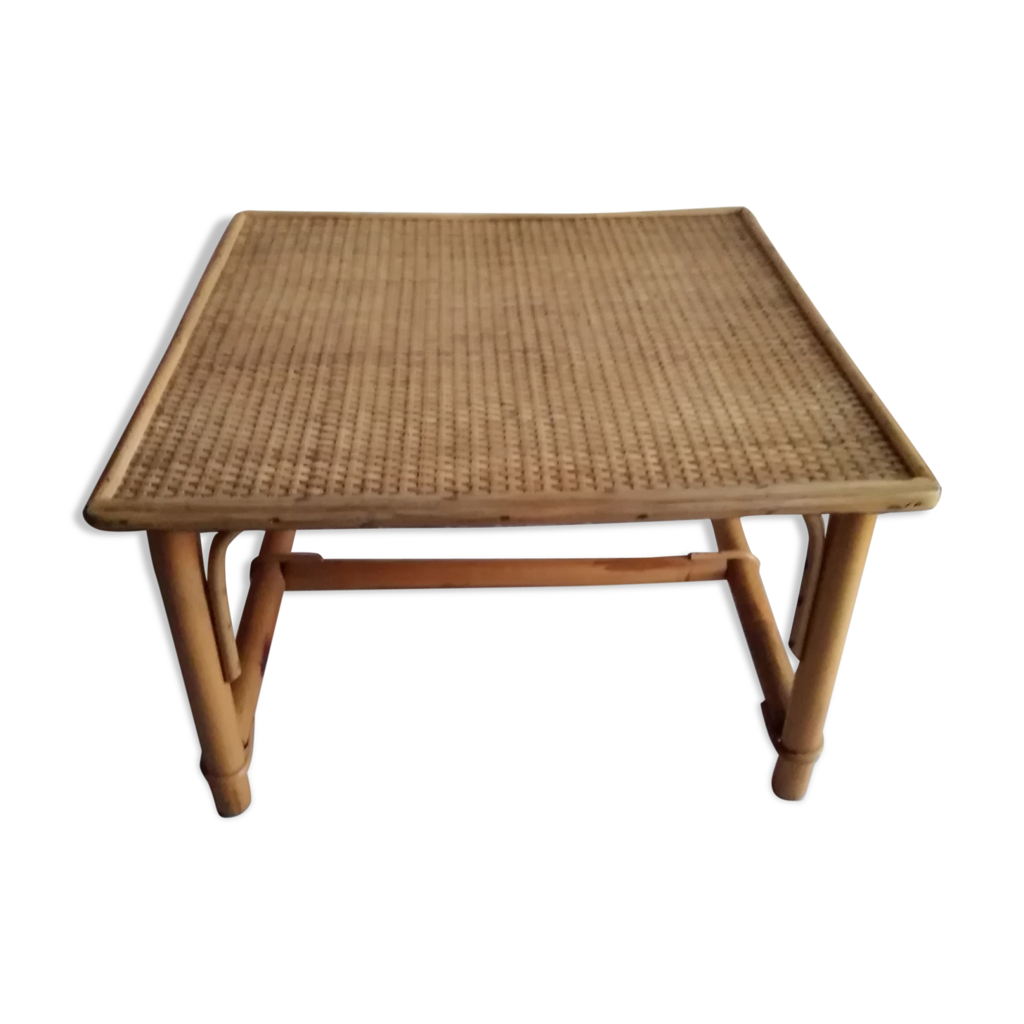 Table basse en rotin