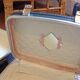 Set of three grey air hostess suitcases / vintage 60s-70s