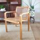 Set of 4 bentwood and cane diningchairs