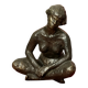 Sculpture bronze femme assise