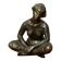 Sculpture bronze femme assise