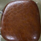 Set of 7 vintage Skaï crocro chairs from the 70s