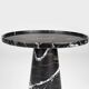 Black marble side table