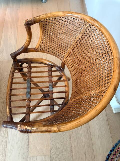 Pair of Armchairs inspired by M Guire in Wicker-Bamboo