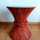 Maugrion Roche Bobois prestige rattan wheat ear table 1980
