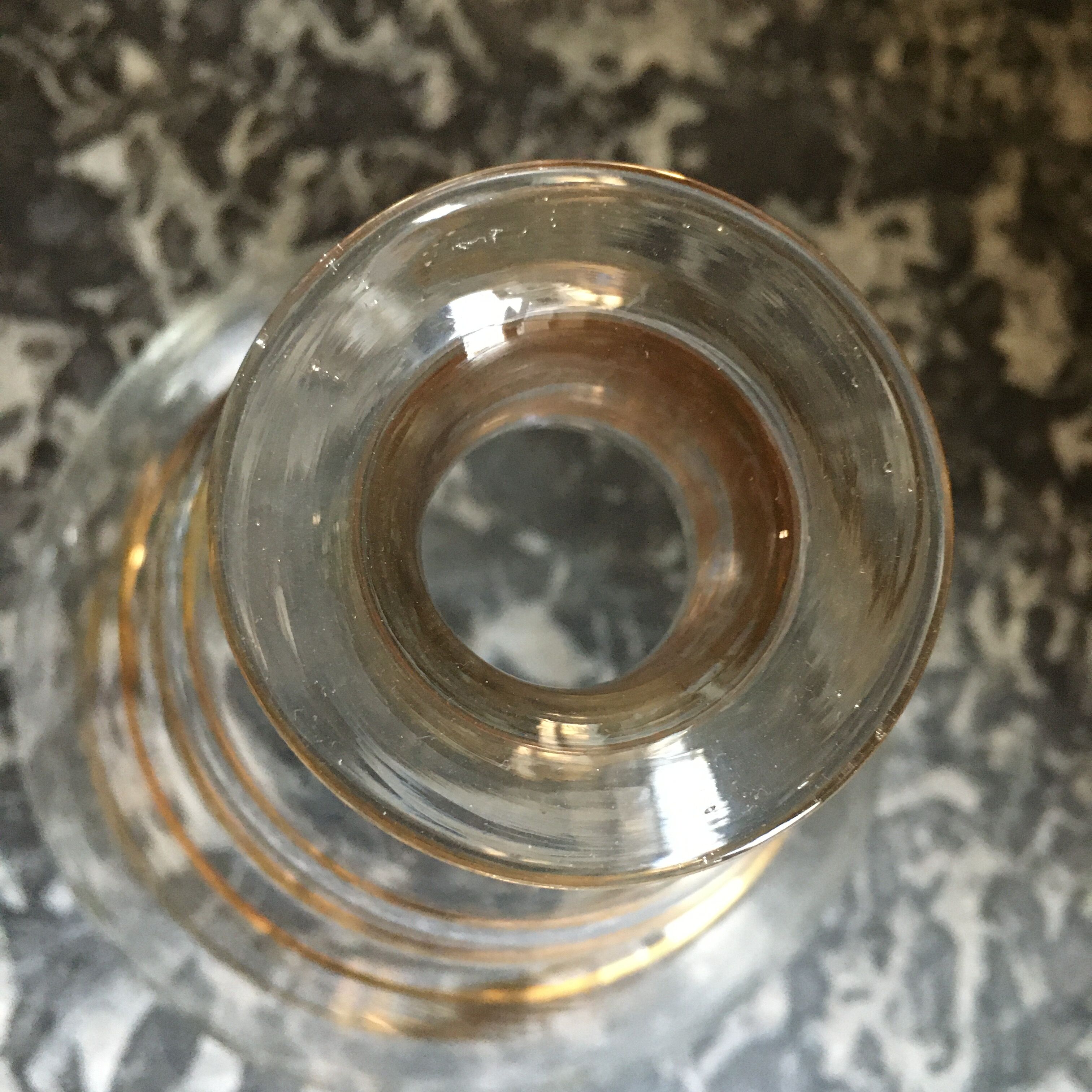 60'S gold glass carafe