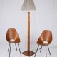 Lampadaire Art Deco en marqueterie, France, 1930s