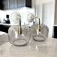 Pair of smoked glass wall sconces