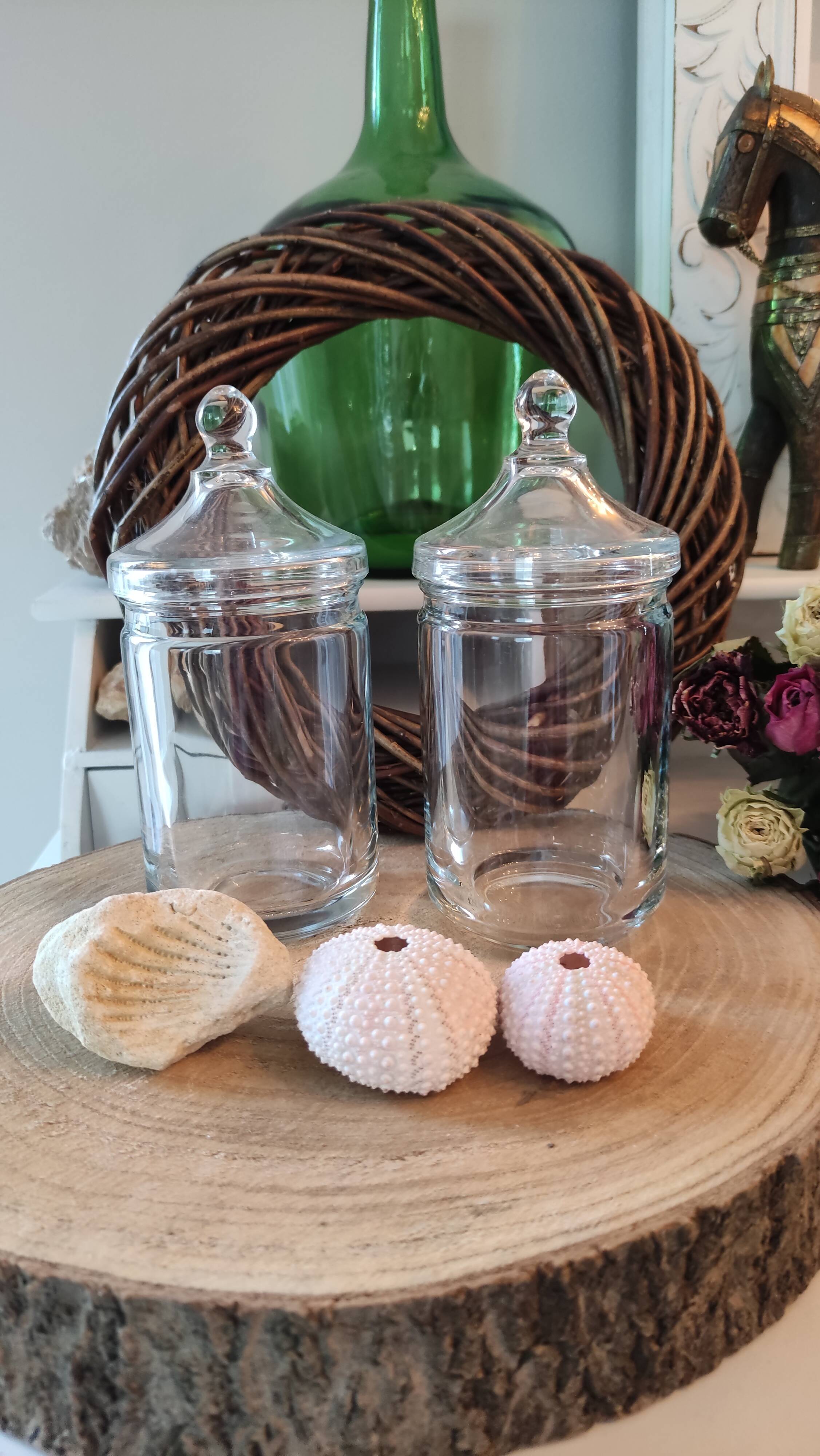 Pair of old pots of opothicaires