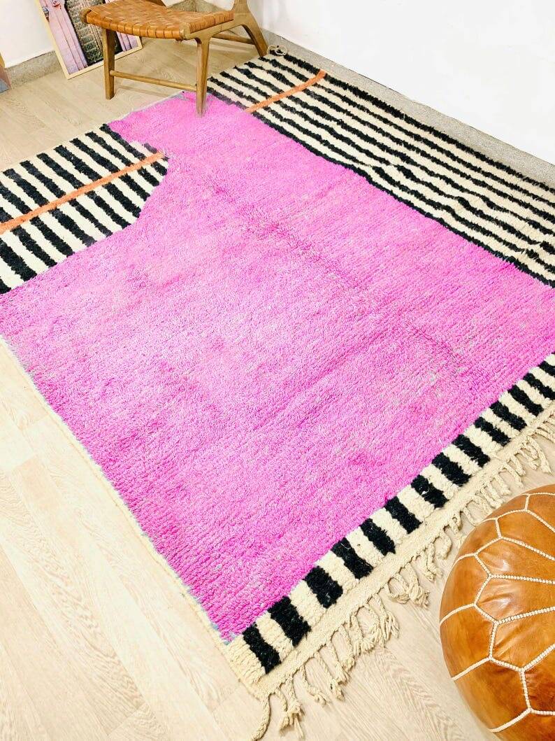 Tapis beni ouraine berbère fait main traditionnelle taille 150 x 250 cm