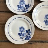 Service of 12 antique flat plates