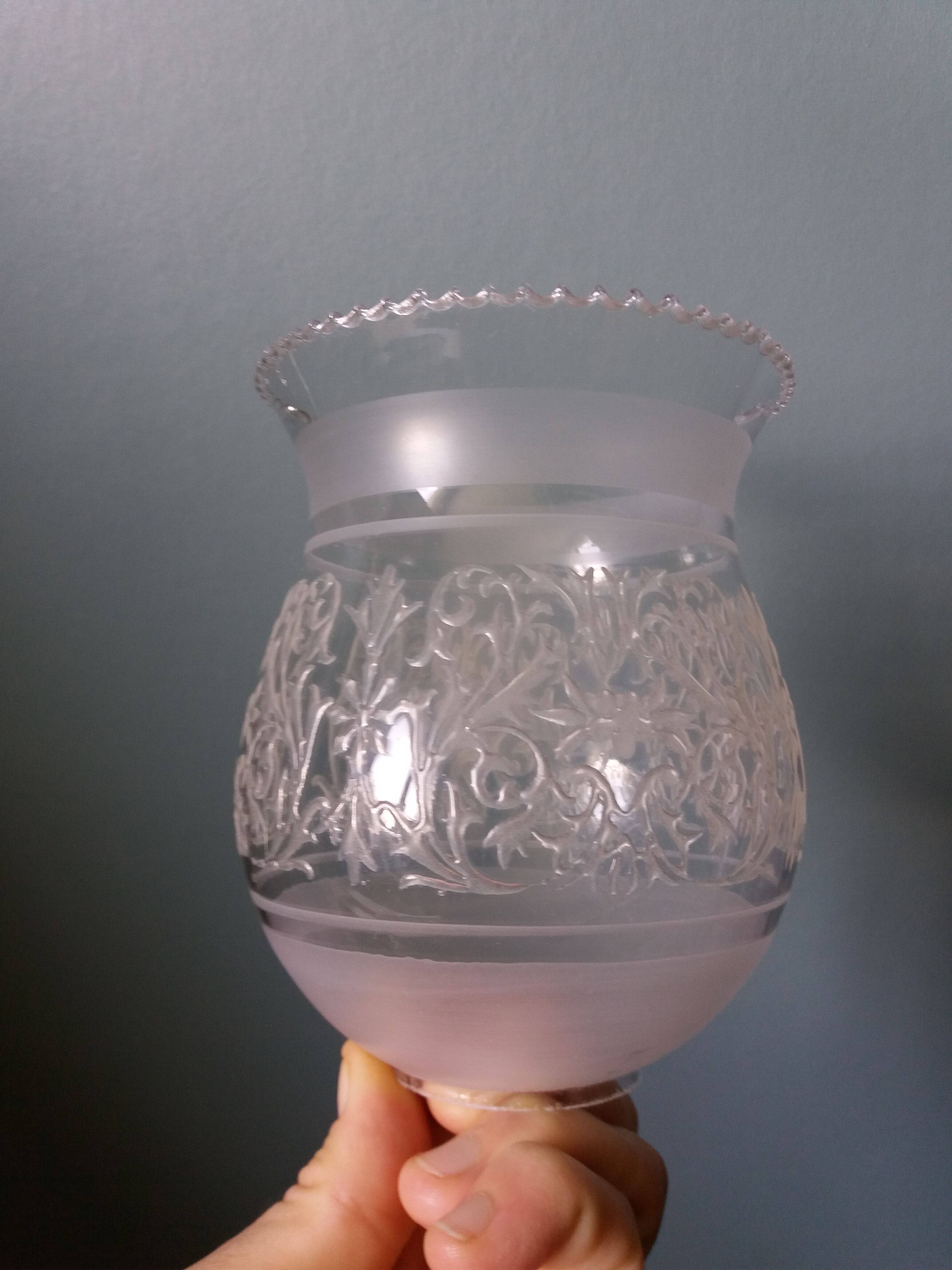 Tulip lampshade blown glass wall lamp