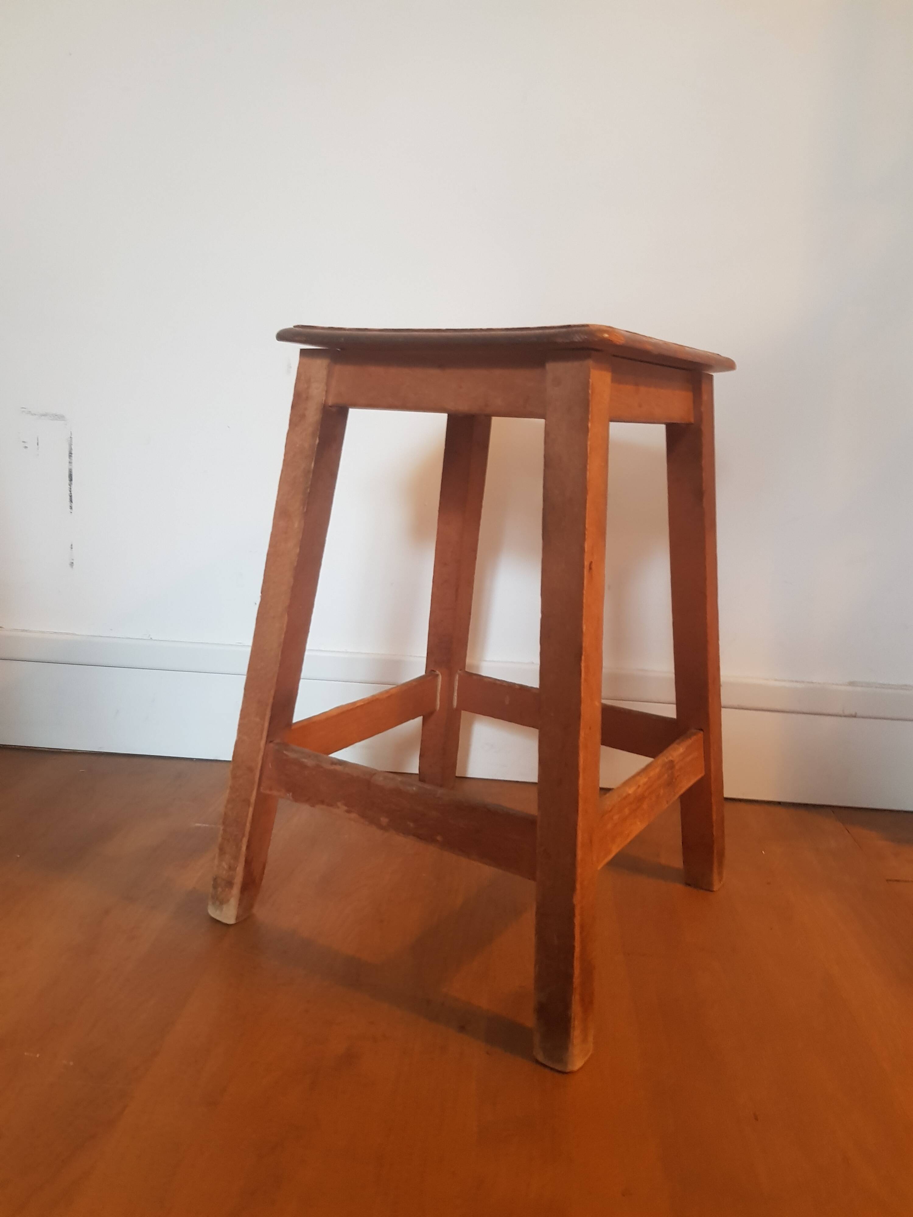 Vintage wooden stool