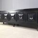Ebonized wooden brutalist credenza, 1970s