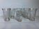 Six anciens vases en verre moulé zoomorphe