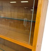 Étagère/vitrine/meuble de collection vintage en bois peu profond