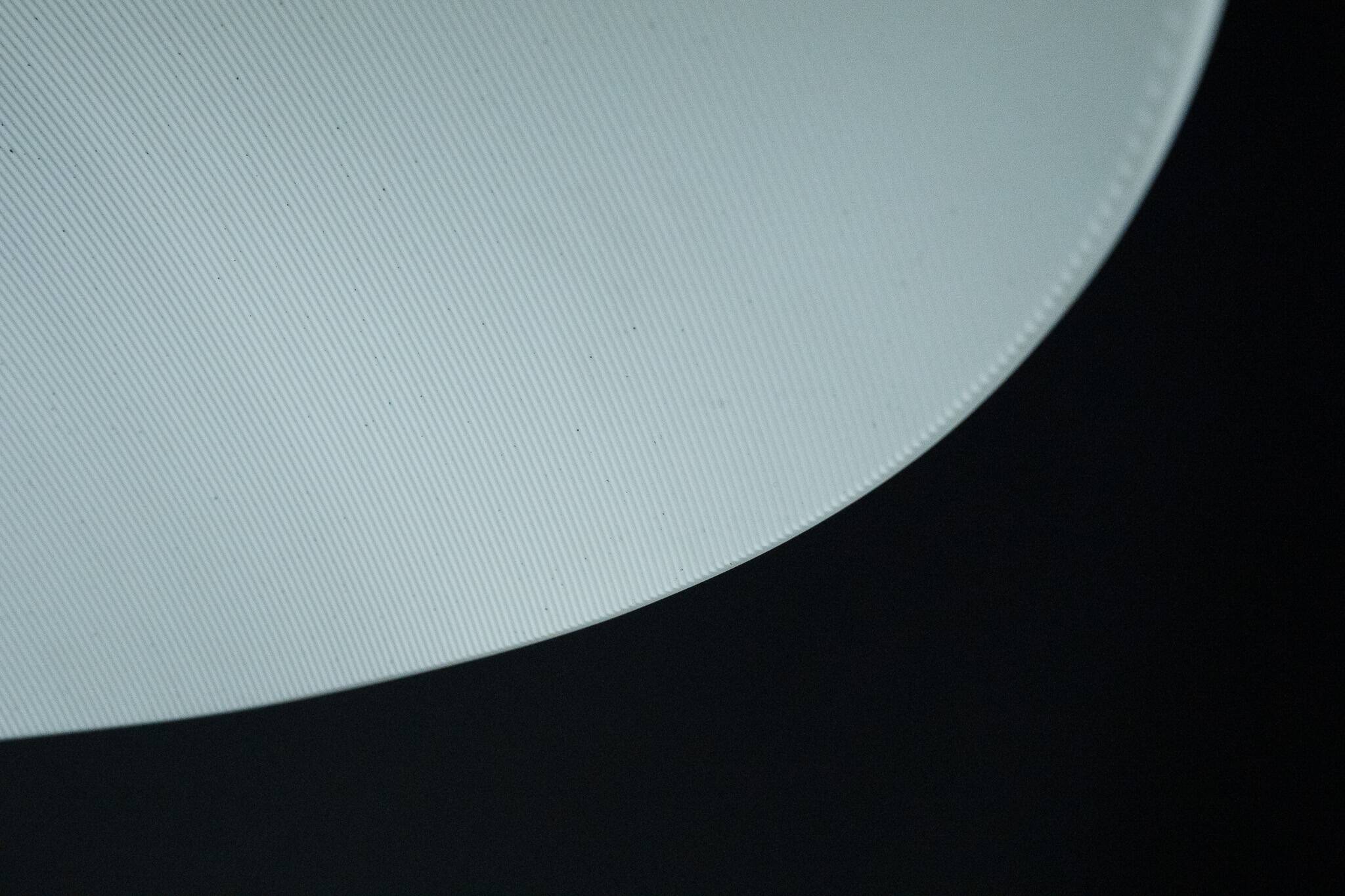 Vintage 1990s White Pendant Lamp with Glass Top Shade. Italy