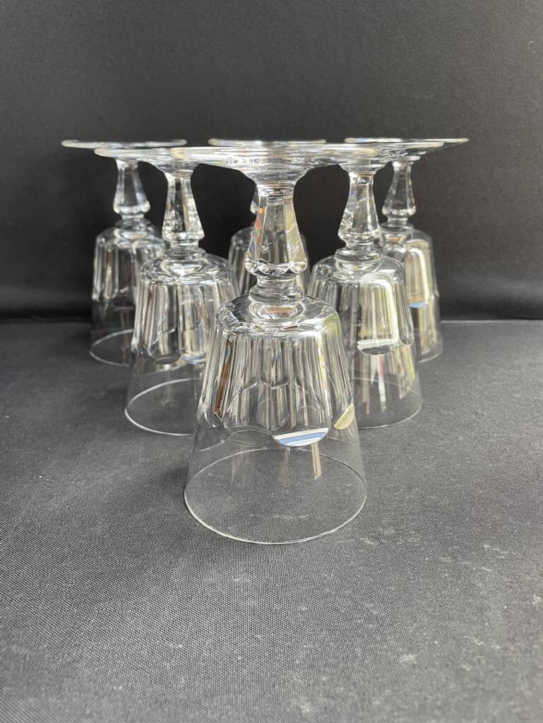 6 Baccarat Missouri red wine glasses - 20th century
