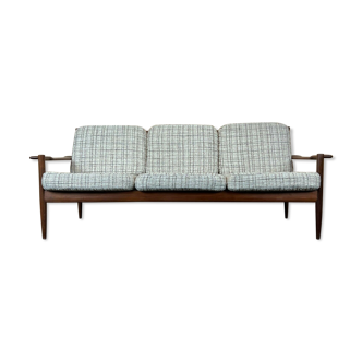 60s 70s teak sofa 3 seater couch seating set Danish Modern Design Denmark