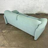 Canapé Cassina Maralunga turquoise / vert conçu par Vico Magistretti