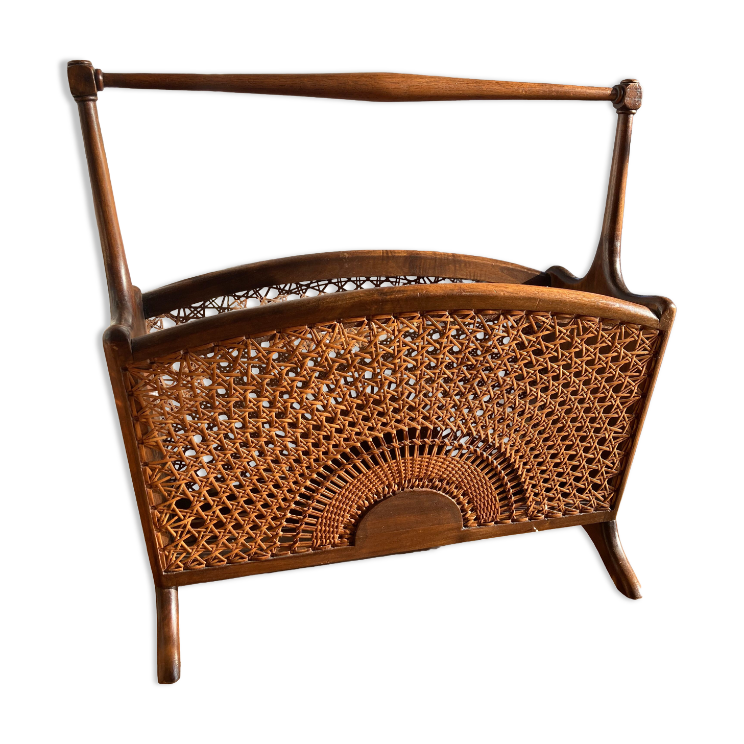 Canework magazine holder