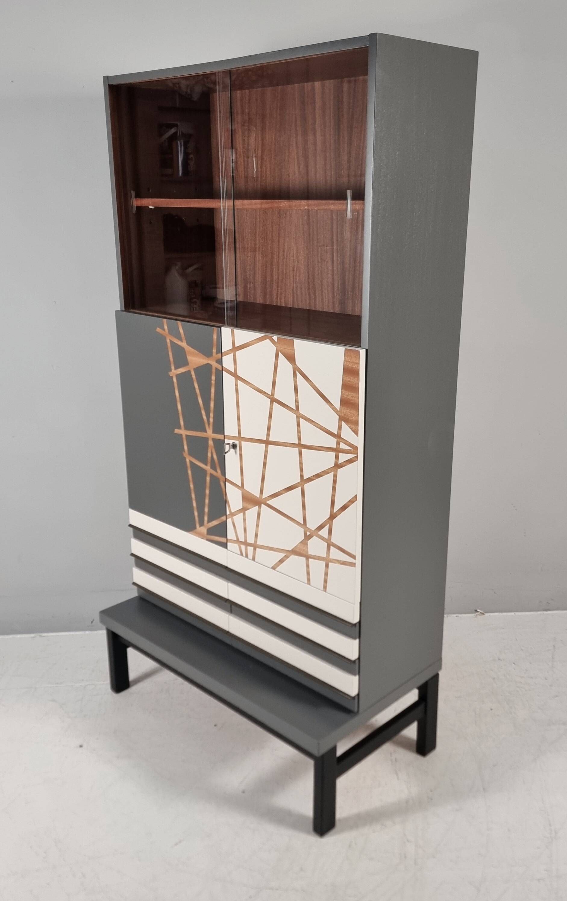 Vintage Bar Cabinet in Beech, 1970s