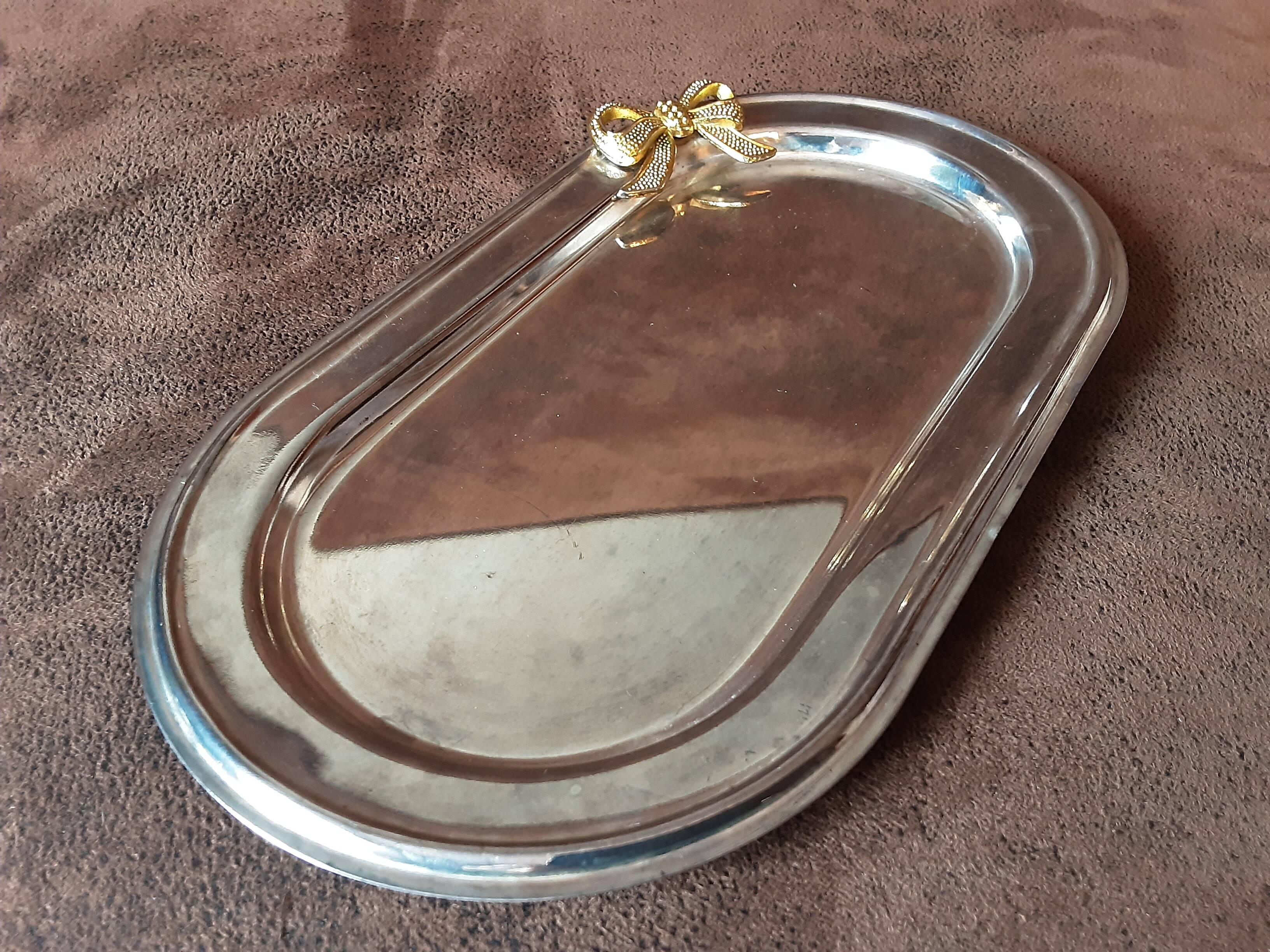 Vintage metal butter dish