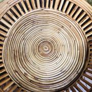 Large rattan and brass basket by Gabriella Crespi. Italy. 1970