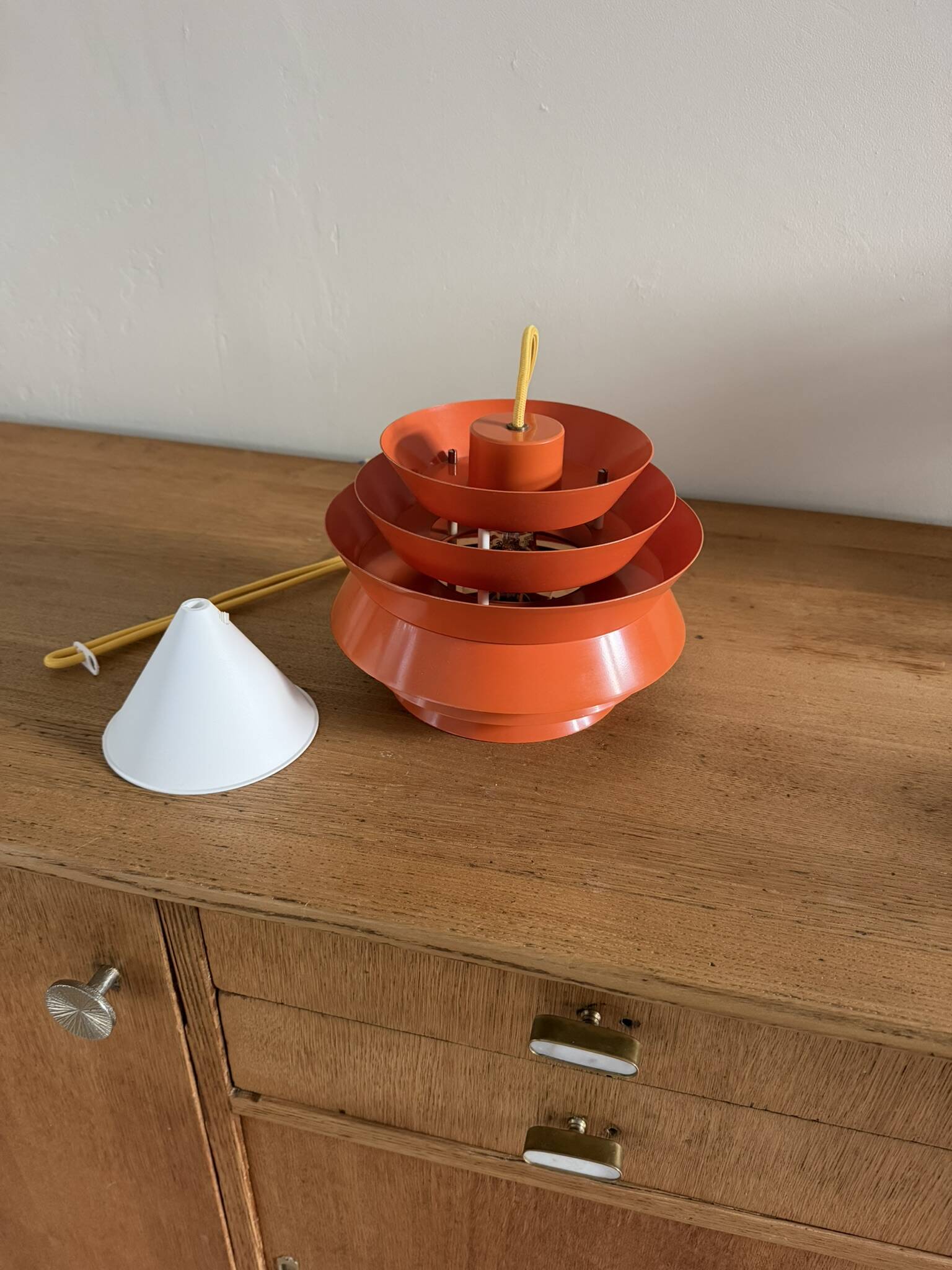 Vintage Trava pendant - Carl Thore - Swedish design lamp - Granhaga Metallindustri
