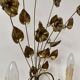 Wall lamp golden brass flowers style Hollywood Regency year 70