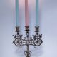 candelabrum decorative peacock wheels solid brass three lights