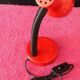 80s red metal articulated desk lamp Height: 280mm
