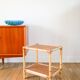 Rattan and cane bedside table, 1960